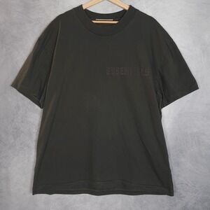 Essentials Fear Of God Shirt Mens XL Brown 100% Cotton Oversized Logo Tee